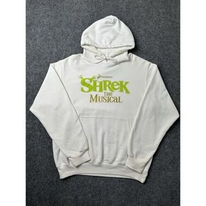 Mens Hoodie Port & Company Shrek The Musical White Pullover, Size M
